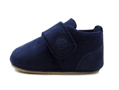 Wheat wool slippers Marlin navy wool